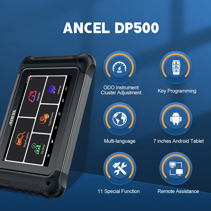 ANCEL DP500 Car Cluster Calibration Tool Correction OBD2 Key Program Immobilizer 11 Reset Function Oil EPB DPF Diagnostic Tool