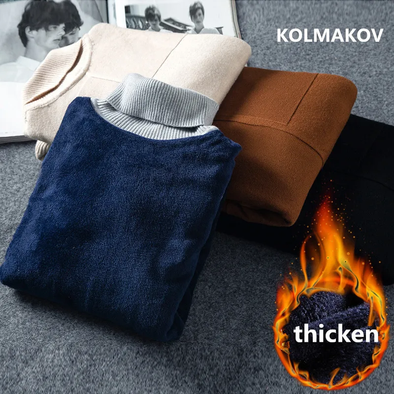 KOLMAKOV/2019 зимние мужские свитера мужской свитер водолазка вязаные пуловеры