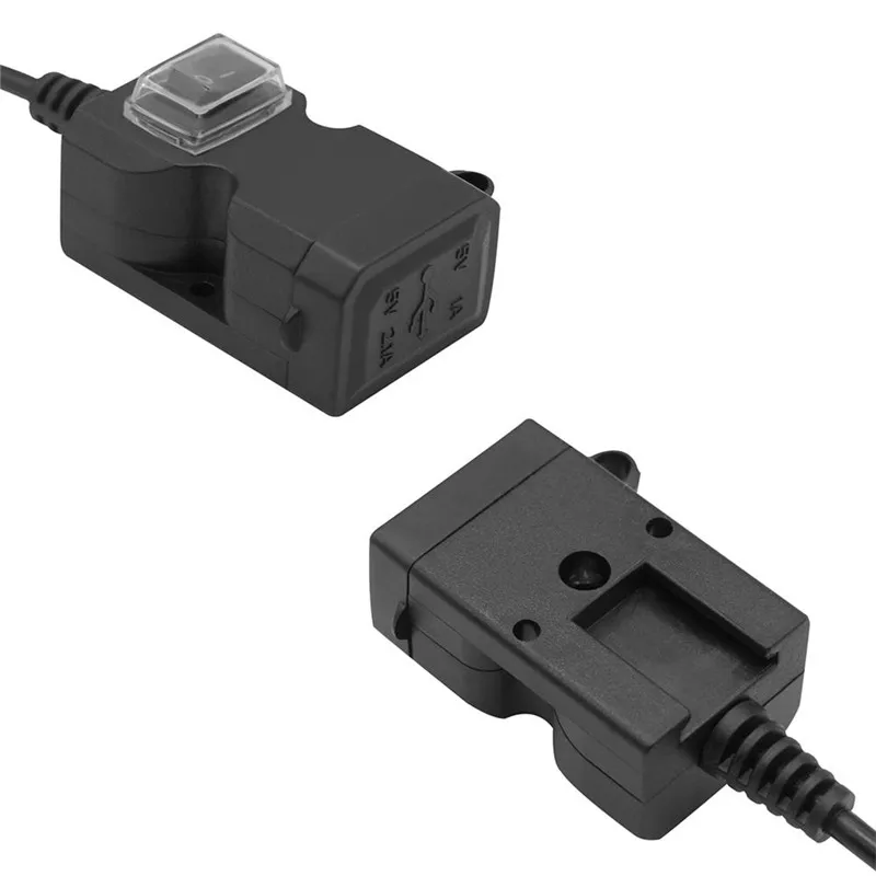 Двойной usb зарядка для электрического мотоцикла водонепроницаемый двойной USB 9-90 в мотоциклетный руль зарядное устройство розетка с переключателем и креплениями