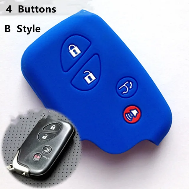 Car Key Cover Case For Lexus 3/4 Buttons CT200H GX400 GX460 IS250 IS300C RX270 ES240 ES350 LS460 GS300 450h 460h RX LX GX ES250 B-Blue