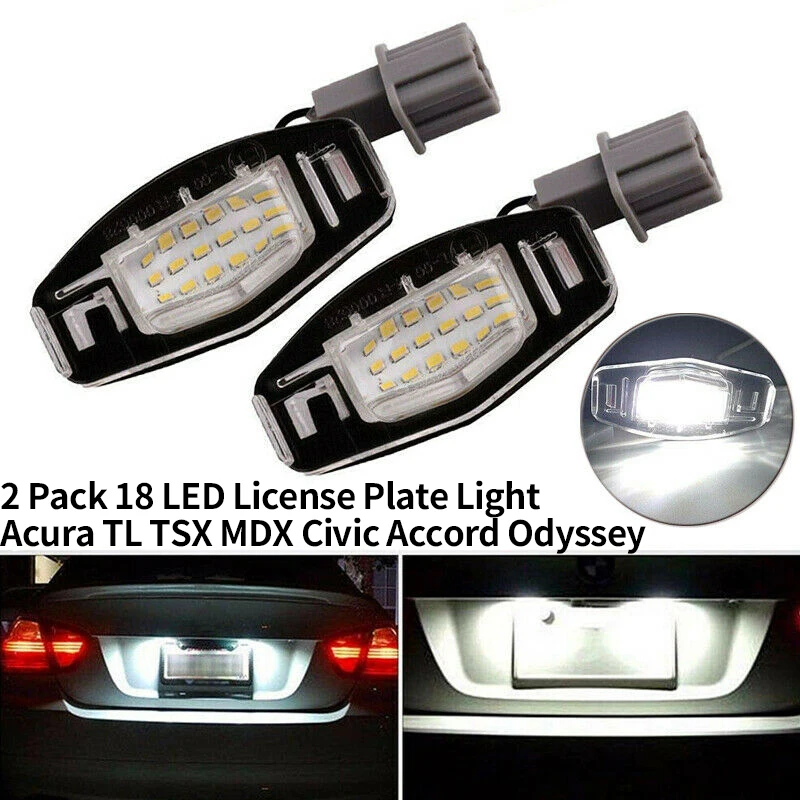 2X 18 светодиодный светильник номерного знака прямой подходит для Acura TL TSX MDX Honda Civic