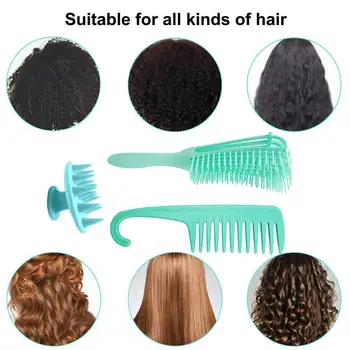 

Detangling Brush Comb For Hair Detangler For African / American Thick / Kinky Wet Curly Dry Hair / Long Hair K6T9