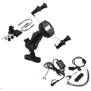 

Phone GPS Holder USB Charger For KTM 640 690 SMC/R DUKE/R Supermoto Enduro/R LC4 ADV R Motorcycle Handlebar Clip Mount Bracket