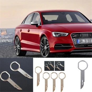 

Car Styling 10Pcs Radio Removal Key Pin Tool Stereo Head Unit Audio Tools For VW Audi Keys Extraction Tools