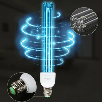 

E27 UV Germicidal Disinfection Lights 20W High Ozone UV Ultraviolet 220V Lamp