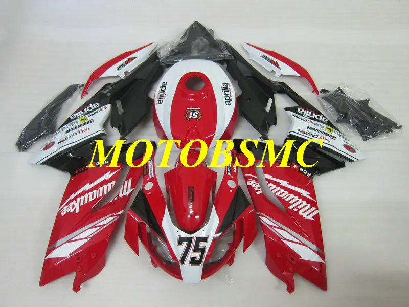 Комплект обтекателей под давлением для Aprilia RS125 06 07 08 09 10 11 RS 125 2006 2010 2011 топовый белый красный Обтекатель +