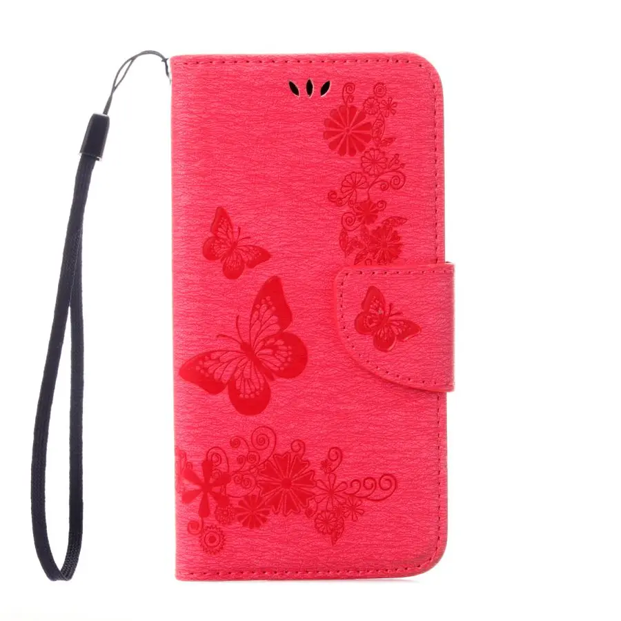Red Кожаный чехол для huawei honor 9, чехол, чехол для huawei honor 9 Lite honor 9, чехол, Бабочка, флип, кошелек, сумка для телефона - Цвет: Red
