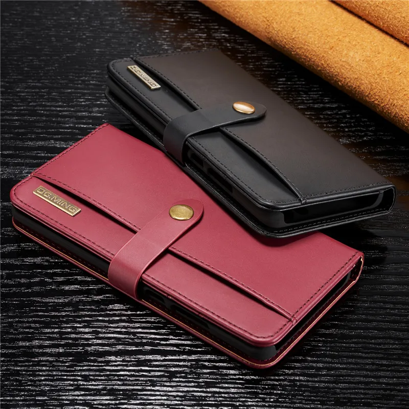Роскошный кожаный чехол S10plus для samsung Galaxy S8, S9, S10 Plus, S10E, Note 9, 8, S7 Edge, Магнитный съемный флип-Кошелек, Чехол для карт