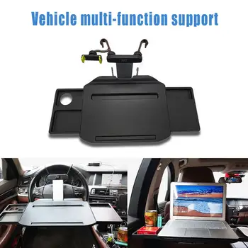 

Car Laptop Mount Eating Desk Foldable Extendable Hidden Drawers Multi-Functional Tablet with Phone Holder Fits Most Vehicles Ste