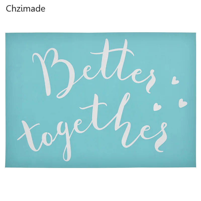 Lychee Life Better Together Печатный трафарет печать на футболке Картина Настенная Декорация рукоделие хобби