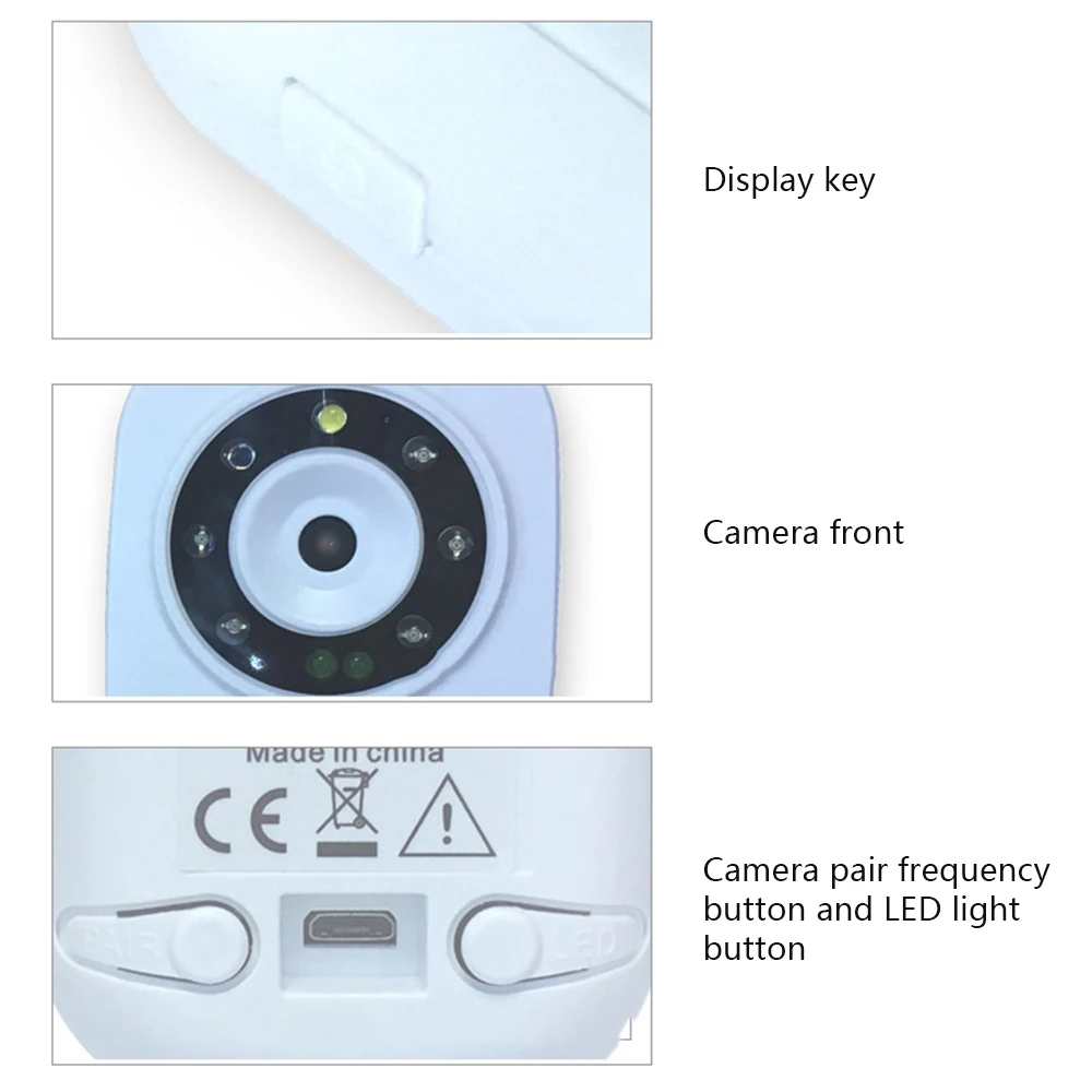 Беспроводной цветной видео детский монитор портативный VB603 ИК светодиодный няня, безопасность камеры наблюдения температуры ночного видения