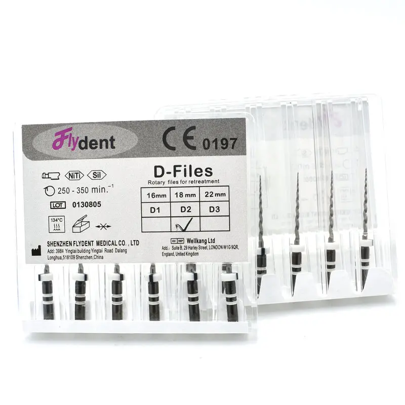 Dental NiTi Rotary Files Endodontic Retreatment Use For Root Canal Retreatment Cleaning D1 D2 D3 Files Dentist Tool 6