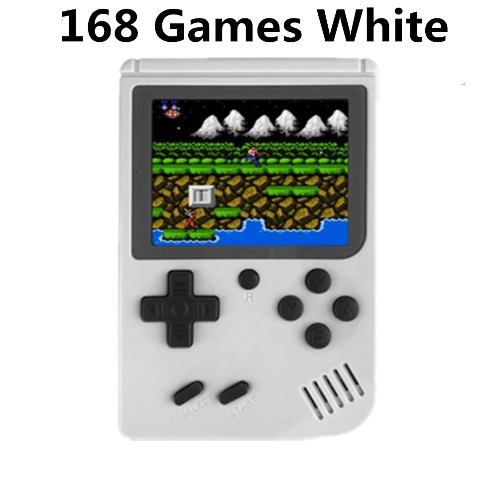 White 168 GameBoy Мини Портативный Ретро ручной 8 бит 168 игры 400 игра мальчик дети ностальгические плееры видео консоль для детей Ностальгический - Цвет: White 168