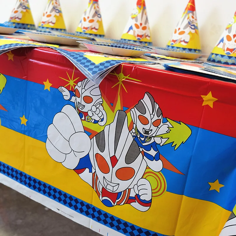 Ultraman тема одноразовая посуда для вечеринки посуда бумажные чашки тарелки салфетки шляпа Беби Шауэр детский день рождения принадлежности