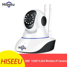 Hiseeu FH1D 3MP 1536P H.264 беспроводная ip-камера wi-fi домашняя охранная камера видеонаблюдения CCTV монитор для ухода за ребенком Smart Auto Tracking