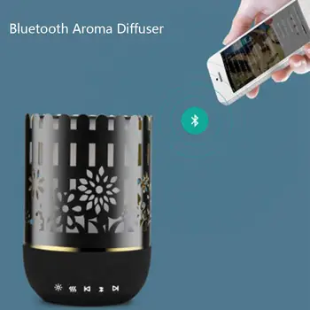 

Bluetooth Metal Aroma Oil Diffuser Aromatherapy Ultrasonic Air Humidifier with Colorful LED Light for Room Bedroom 78ml