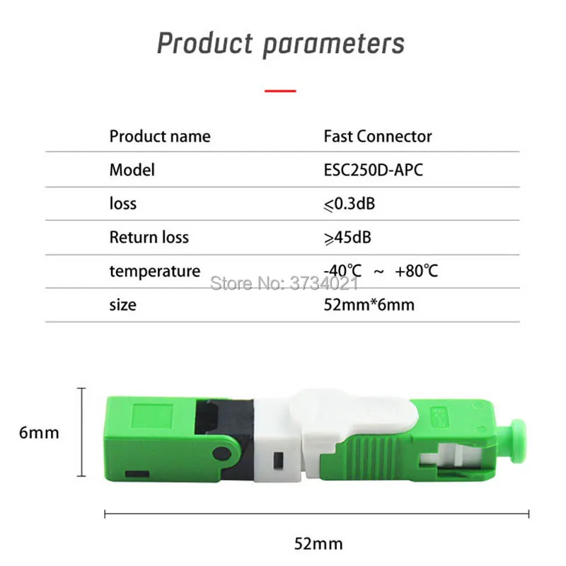 100 шт./лот FTTH ESC250D SC APC и SC UPC Интерфейсный порт одномодовый волоконно-оптический новая модель оптический Быстрый разъем
