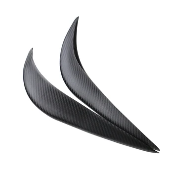 

PVC Plastic Bumper Strip 2Pcs Car Sticker Carbon Fiber Black Practical