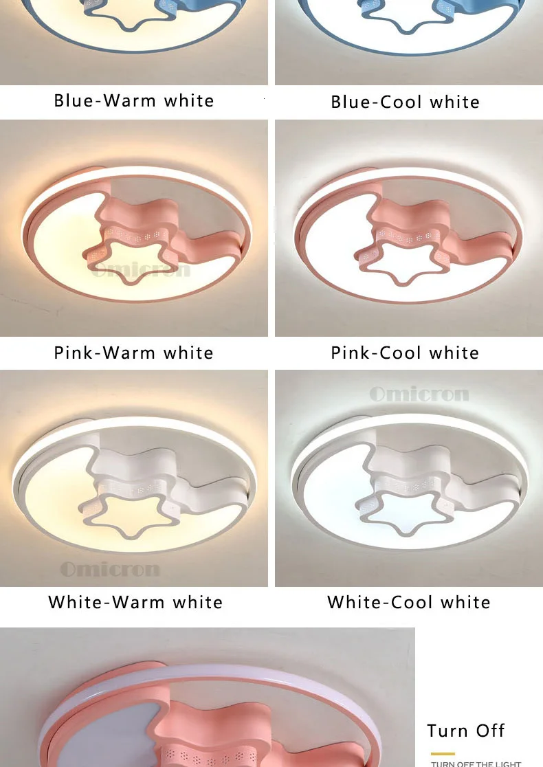 Розовый/синий/белый современный светодиодный потолочный светильник Диаметр 48 см для детской комнаты Кабинет 56 Вт люстра освещение блеск
