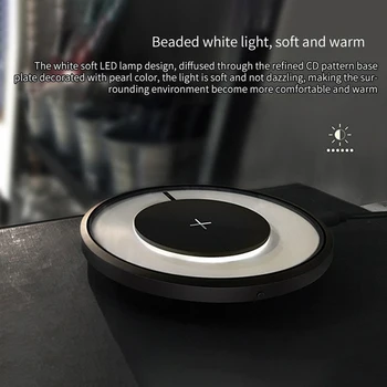 

10W Wireless Charger Colorful Fast Wireless Charging Pad With Colorful LED Light Magic Disk For IPhone 11/11 Pro/11 Pro Max