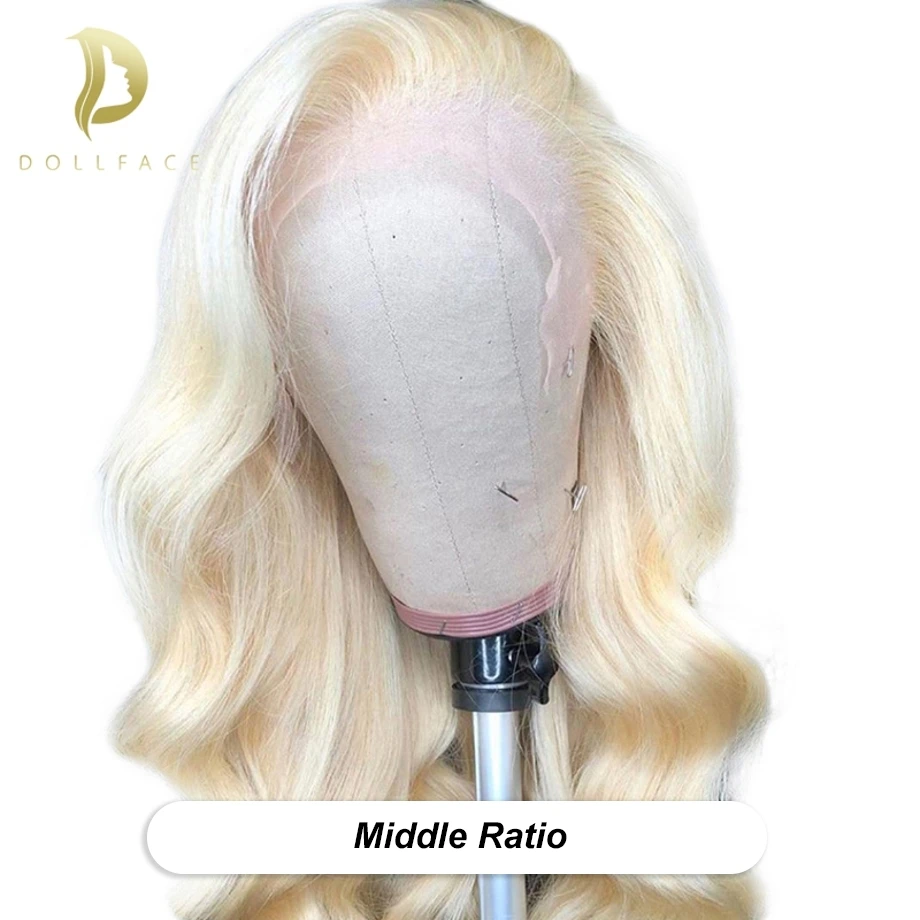 Куколка волосы цвета блонд для наращивания 13x4 Синтетические волосы на кружеве парик 613 пряди человеческих волос для чернокожих женщин с