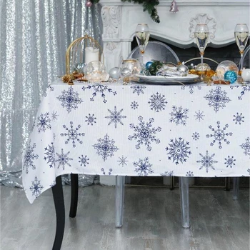 

Tablecloth "Doliana" Blue snowflakes 220x149 cm, 100% cotton, 164 g / m2 4478736