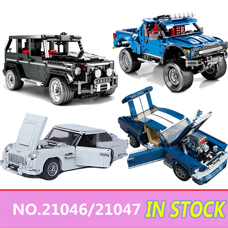 21046 21047 Technic 10262 10265 Ford Car Mustanged строительные блоки power Aston Martined кирпичи king Cararchitecture Игрушки для мальчиков