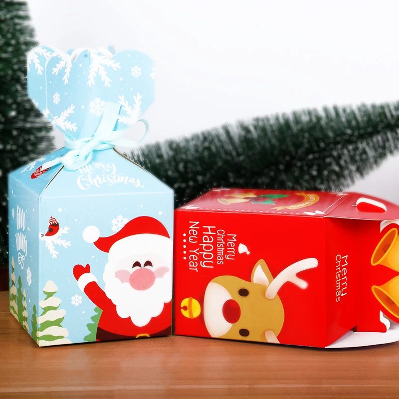 5 шт. Рождественская елка-форма Подарочный пакет конфеты/контейнер для закусок Санта декор для упаковки подарков лечение детей или гостей новогодний домашний декор