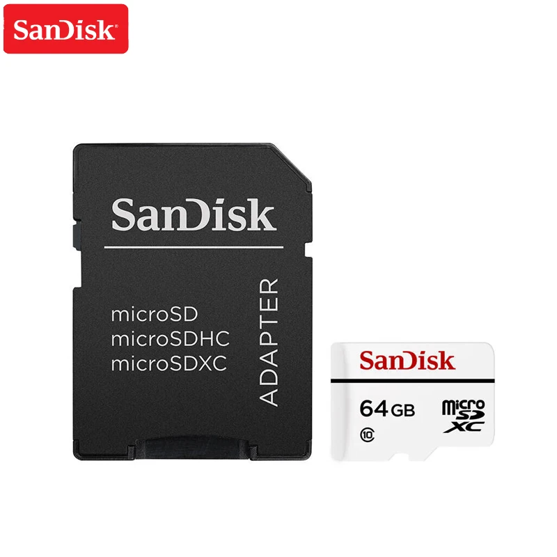 100% Оригинал SanDisk micro SD карта 64 Гб высокая выносливость видео мониторинг microsd