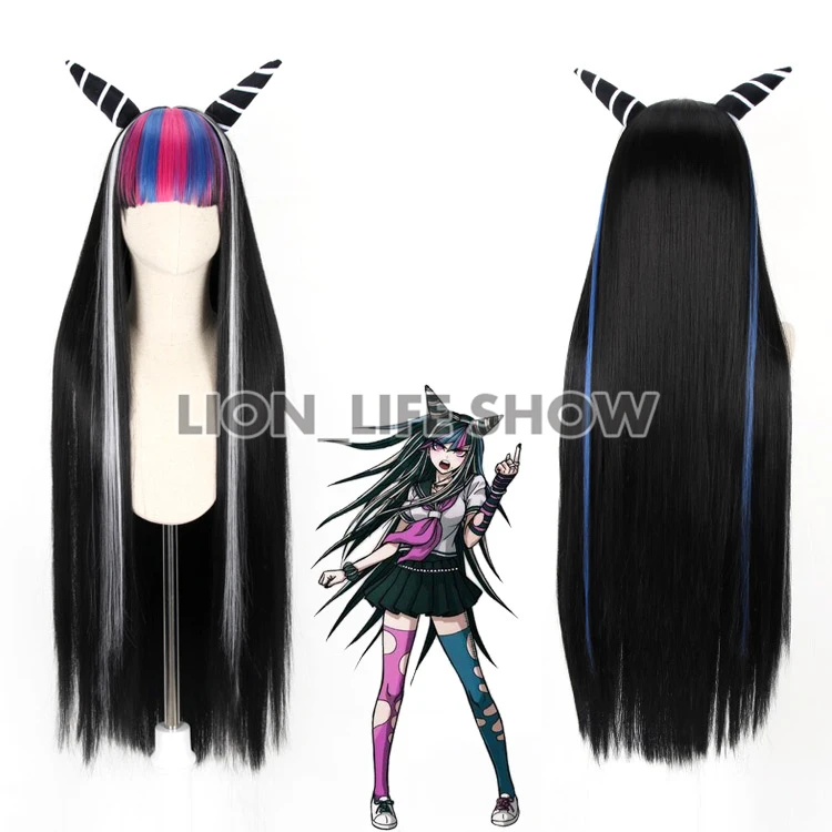 Длинный парик для косплея Danganronpa Dangan-Ronpa Ibuki Mioda Deluxe | Тематическая одежда и