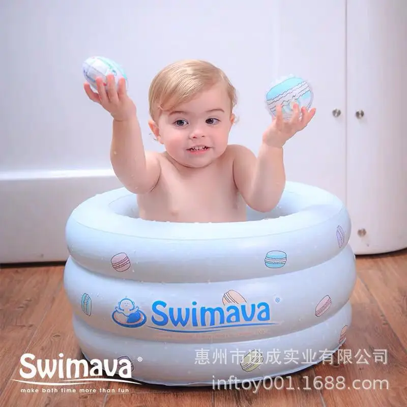 

Inflatable Bathing Pool PVC Baby Bathtub Newborn Baby Bathtub Children Household Circle Bath Bucket Paddling Pool