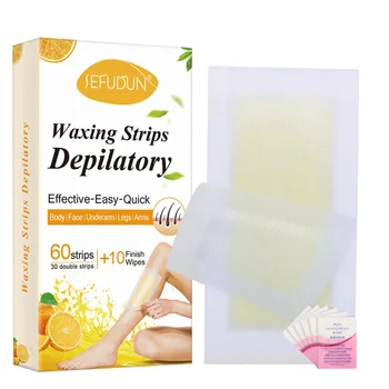 

Double-sided 60 Stickers Depilatory Wax Paper Disposable Legs Armpits Whole Body Hair Removal Product