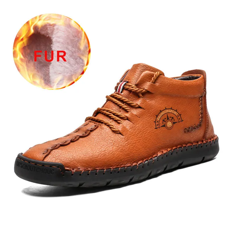 Мужская кожаная обувь; Зимняя мужская обувь на шнуровке; zapatillas hombre; Плюшевые Теплые низкие мужские зимние ботинки; Уличная Повседневная обувь