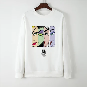 

Maleficent Oversize Sweatshirt Round Collar Kpop Gothic Autumn Winter Hoodies Vogue Casual Harajuku sudadera mujer Clothes