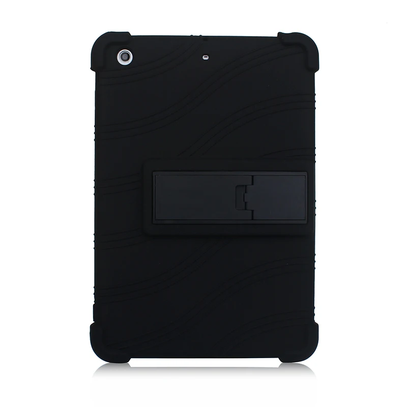 SZOXBY для Apple Ipad Mini 1 2 3 7,9 дюймов силиконовый чехол для планшетных ПК анти-осенний Корпус кронштейн Hockproof ударопрочный Стенд мягкий чехол - Цвет: Черный