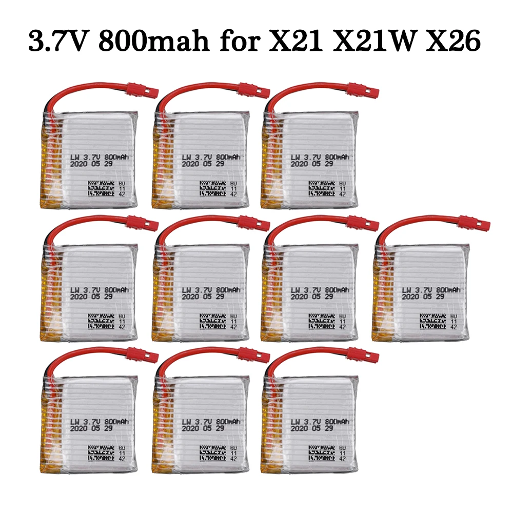 Аккумулятор lipo 3 7 в 800 мАч для дрона Syma X26 X26A X21 X21W запасные части радиоуправляемого