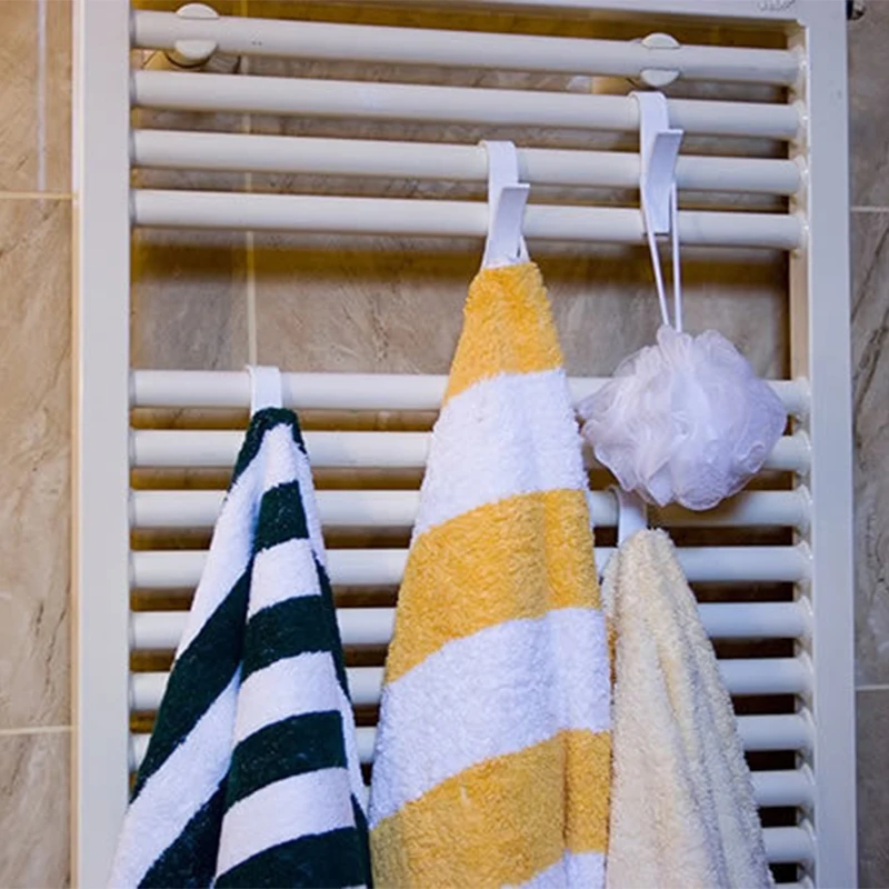 1 шт. Высококачественная вешалка для полотенец с подогревом, вешалка для полотенец с радиатором, держатель для ванной, вешалка для одежды, вешалка для шарфов, белая вешалка