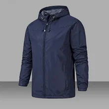 Однотонная куртка размера плюс, хорошая Весенняя Осенняя мужская куртка с капюшоном, ветрозащитная водонепроницаемая верхняя одежда, пальто для мужчин, походная спортивная одежда