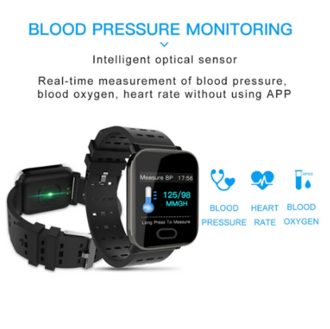 A6 Smart Band reloj inteligente pulsometro Watch Fitness Tracker Smart Bracelet IP67 Waterproof Wristband Men Smart Watch