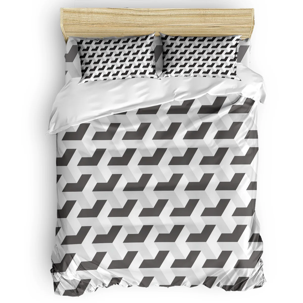

Abstract Solid Geometry Duvet Cover Set Vintage Floral Art Design Collection of 3/4pcs Bedding Set Bed Sheet Pillowcases Cover