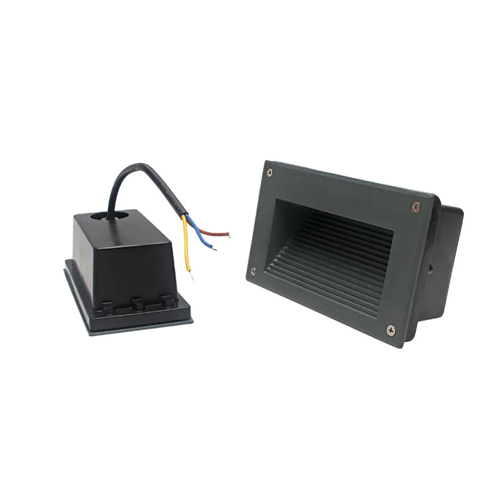 Footlight Floor Step Light Staircase Corner Wall Outdoor Waterproof Pathway Deck Lamp LED Recessed Garden Aluminum Luminous