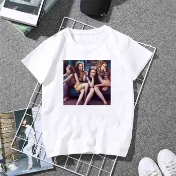 

Woman Soft Round Neck Tops Loose Tee Shirts Streetwear Lady Summer White T Shirt Funny Cartoon T-shirts
