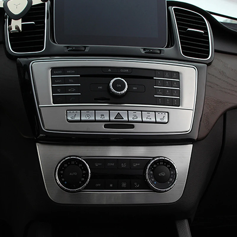  CarManGo For Mercedes Benz GLE ML GL GLS Auto Car Central CD Panel Frame Center Console Trim Sticke
