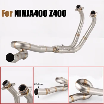 

For Ninja400 Z400 Motorcycle Full Exhaust System 2018-2019 Stainless Middle Link Pipe Slip on Joint Fit Modified Tail Pipe