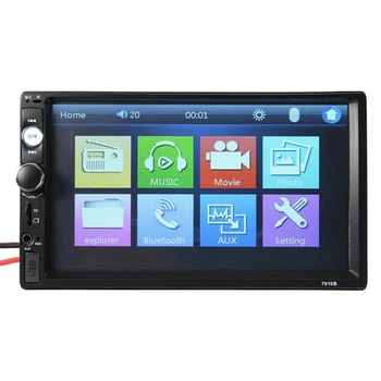 

Car Styling 7010B 7in Car Stereo Radio MP5 Player FM USB AUX BT Touched Screen Rear View Camera Auto Accessories