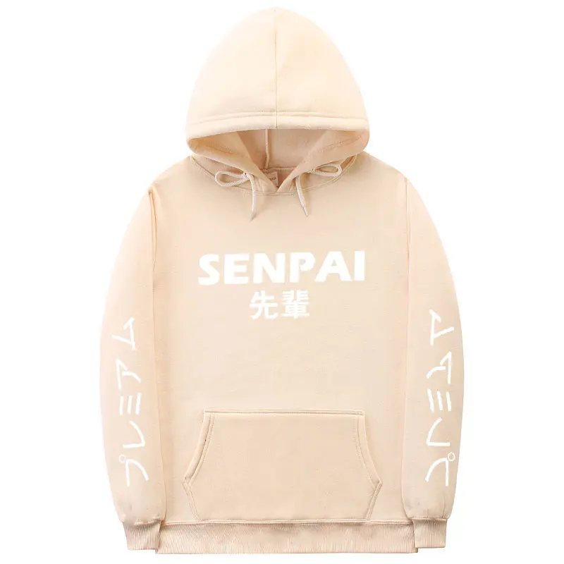 Khaki MS431 Модная японская уличная одежда SENPAI, толстовка с капюшоном, несколько цветов, мужские и женские толстовки, пуловер Sudadera Hombre CY337 - Цвет: Khaki MS431