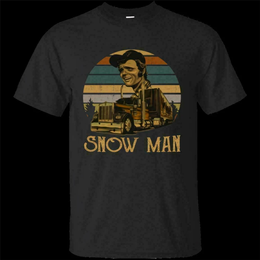 Винтажная черная футболка Smokey and The Bandit со снеговиком размеры S-3XL унисекс