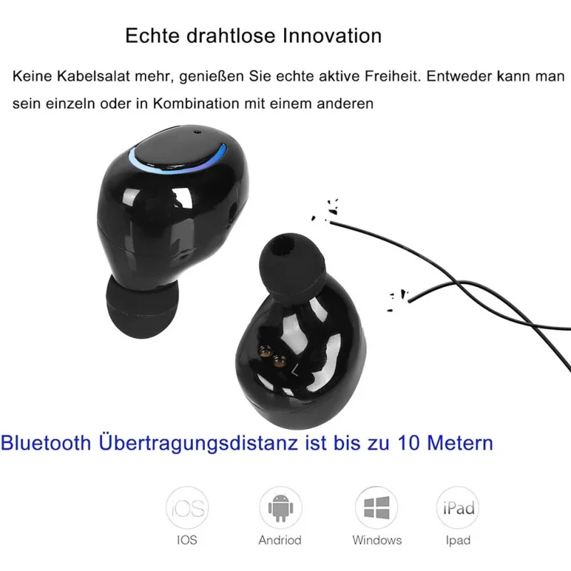 Наушники-вкладыши для Bluetooth V4.2 EDR, устойчивые к поту мини Двойные Hands-Free наушники беспроводные TWS Спортивная гарнитура аксессуары