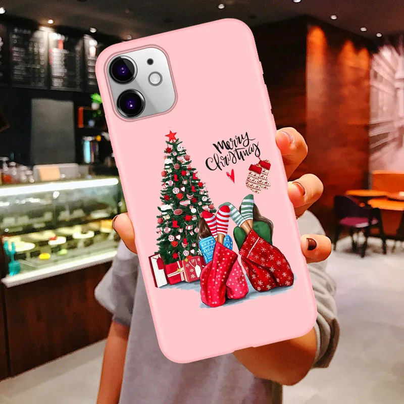 Веселый Рождественский чехол Vogue girl для iPhone 11 Pro Max новогодний розовый мягкий чехол для iPhone X 6 6S 7 8 Plus Xs XR XS MAX - Цвет: PINK TPU