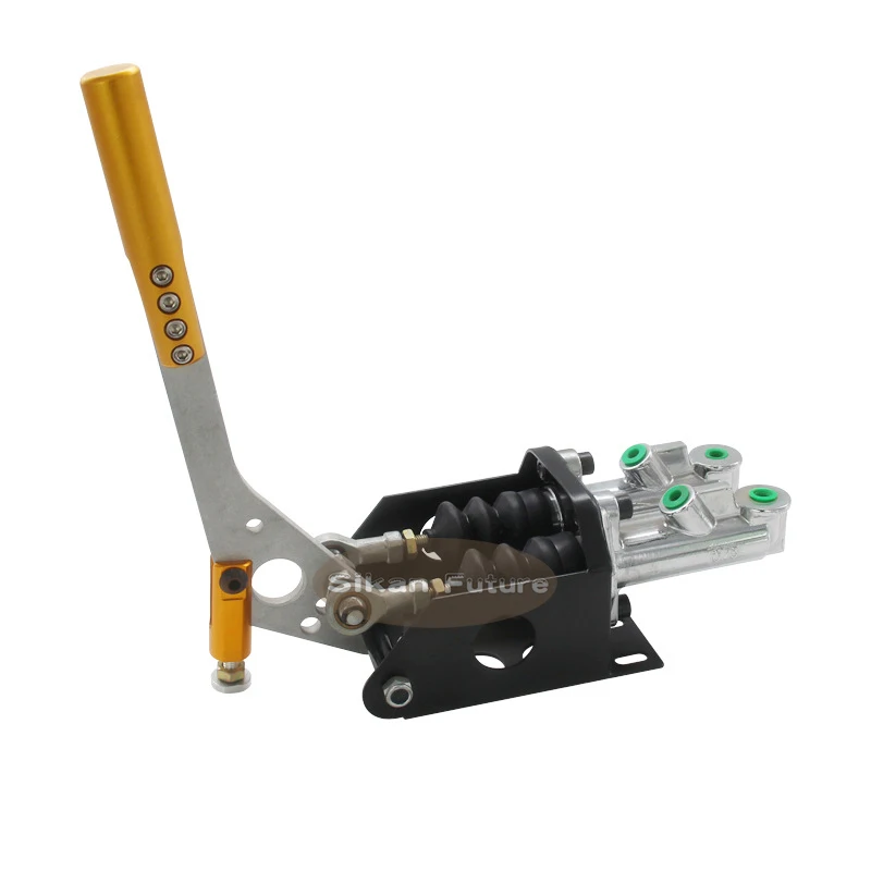 Золотой Universal Car Racing Hydraulic Drift Handbrake Vertical Horizantal Drift Lever Drift E-Brake Double Cylinder Hand Brake - Цвет: Золотой